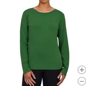 United Colors of Benetton Women’s Long Sleeve Supima Cotton Tee - Green